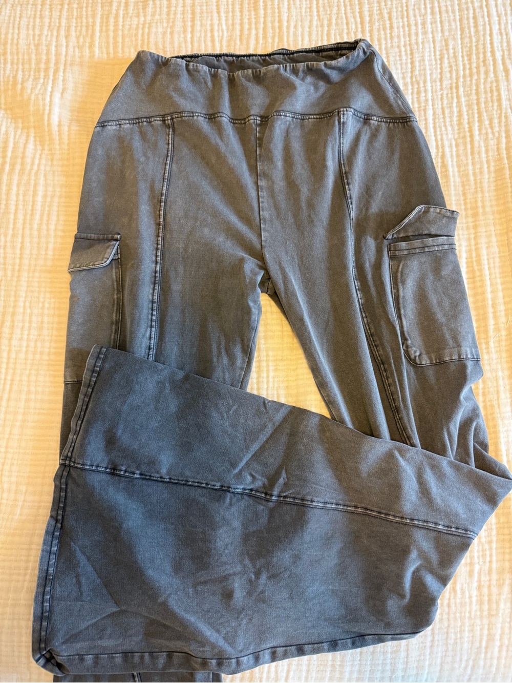 Urban Outfitters Grey Tone Out From Under Aria Seamed Flared Pant